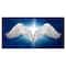 Designart - Angel Wings on Blue Background - Abstract Canvas Art Print